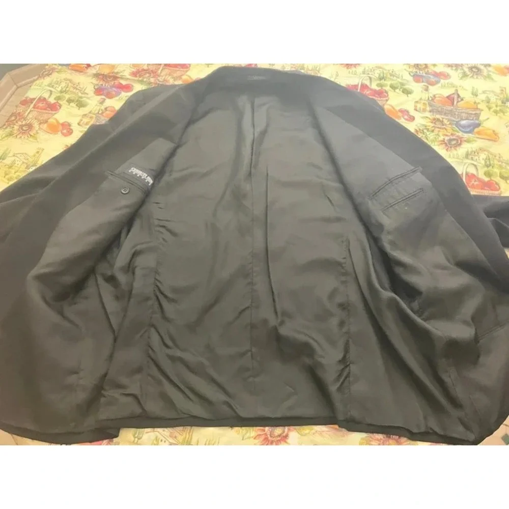 VTG Cerruti 1881 Shapes Black Wool Blazer Euro 62 Italy Old Money